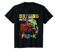 Kids I'm Ready to Driving Into Pre K Dinosaurs Drive A Tractor T-Shirt