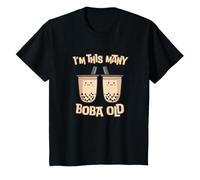 Kids I'm This Many Boba Old - Cute Boba 2nd Birthday 2 Years Old T-Shirt