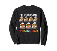 Kids I'm this many Trains Old Boy 7rd Birthday 7 Years Old Sweatshirt