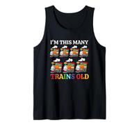 Kids I'm This Many Trains Old Boy 7rd Birthday 7 Years Old Tank Top