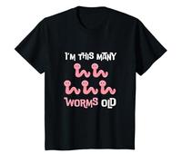 Kids I'm This Many Worms Old - Cute Worm 5th Bday 5 Years Old T-Shirt