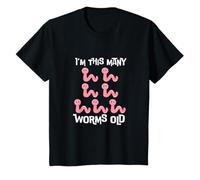 Kids I'm This Many Worms Old - Cute Worm 7th Bday 7 Years Old T-Shirt