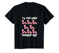 Kids I'm This Many Worms Old - Cute Worm 8th Bday 8 Years Old T-Shirt