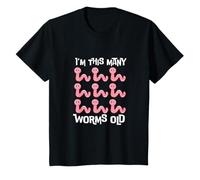 Kids I'm This Many Worms Old - Cute Worm 9th Bday 9 Years Old T-Shirt