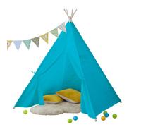 Neo Blue Canvas Kids Tent Teepee