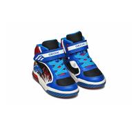 Kids Inek Breathable LED High Top Trainers red/blue