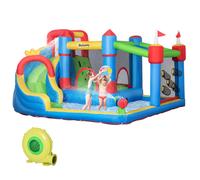 Outsunny Kids Inflatable Bouncy Castle 6 in 1 Water Slide Water Gun