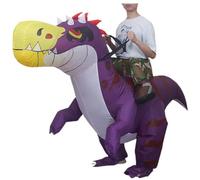 Kids Inflatable Dinosaur Costume Blow up T-rex Costume Funny Dino Halloween Party Cosplay Fancy Dress Outfit