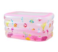 Kids Inflatable Pool, Easy Drain Plug And Spacious Inflatable Design, Blue, Pink, T-oddler Summer Pool, Children Backyard Pools, Safe And Fun-Water Play, For Backyards, Patios, Or Outdoor Spaces