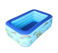 Kids Inflatable Pool - PVC Rectangle Bathing Tub | Inflating Kids Pool For Backyard | pop ups Water Accessories For Students Girls Children Parents Backyard Apartment Preschool Birthday Party
