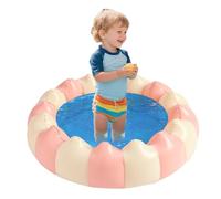 Kids Inflatable Pool - Pvc Retro Striped Pool, Portable Swimming Pools, 47 X 47 X 11.8 Inch Water Center | Thickened Baby Ball Pools for Outdoor Indoor Summer Recreation Accessories