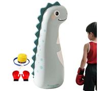 Kids Inflatable Punching Bag 120cm, Cute Cartoon Dinosaur Blow Up Punching Bag With 1 Pair Boxing Gloves And Air Pump, Stress Relief Boxing Toy For Children Boys Teens Girls