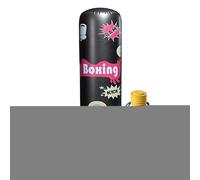 Kids Inflatable Punching Bag, Anti Tipping Toddler Blow Up Boxing Sandbag for Fitness, 25.59x47.24 Inches Training, Home Gym, Indoor Activity, Energy Release, Stress Relief, Active Play