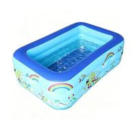 Kids Inflatable Splash Pool 3 Sizes | PVC Rectangular Water Tub for Garden, Indoor Play, Parties, Beach, Family Gatherings, Quick Setup Pool for Sunny Days and Weekends