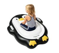 Kids Inflatable Swim Board, Cute Penguin Floating Surf Trainer With Grip Handles, Lightweight Water Sport Aid For Pool Beach Lake Activities, Summer Outdoor Floating Toy For Children