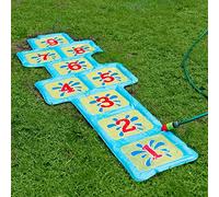 Kids Inflatable Water Sprinkler Toy Splash And Spray Hopscotch Game Mat Spouts Summer Play Mat Fun Toys For Garden Pool Beach Playing Water
