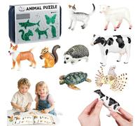 Kids' Insect & Animal Slot-Assembly Toys, DIY 3D Insect Puzzle Model Set, With 8pc Lifelike Models, Educational Animals Building Blocks, Three Difficulty Levels for Kids (Intermediate)