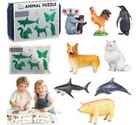 Kids' Insect & Animal Slot-Assembly Toys, Lifelike Insect/Animal Models, Educational Bug Playset, 3 Progressive Levels for Hands-On Assembly, Creativity, and Nature Learning (Beginner)