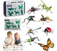 Kids' Insect & Animal Slot-Assembly Toys, Lifelike Insect/Animal Models, Educational Bug Playset, 3 Progressive Levels for Hands-On Assembly, Creativity, And Nature Learning (Advanced)