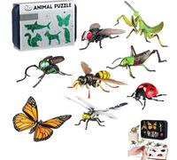Kids' Insect & Animal Slot-Assembly Toys, Realistic Insect & Animal Models Set, 3 Difficulty Levels, for Creativity, and Nature Learning for Kids Toddler 3-8