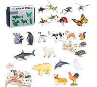 Kids' Insect & Animal Slot-Assembly Toys with 8Pcs Lifelike Insects/Animals Models,Insect&Animal Slot-Assembly Toys,3 Progressive Difficulty Level,For Learning,Nature Exploration Toy (3 Pcs)