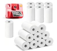 Kids Instant Camera Thermal Paper 16 Rolls - BPA Free Inkless Printing Refill Paper for Children's Photo Printers（16 Rolls of White）
