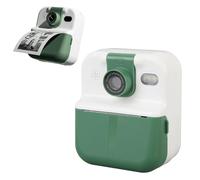 Kids Instant Print Camera, 48MP Photo 1080P 2.4 In IPS Screen Portable Camera 1200mAh Battery Support Music Games Play with 180° Rotating Lens, 3 X Rolls Print Paper (Light Green)