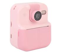 Kids Instant Print Camera, 48MP Photo 1080P 2.4 In IPS Screen Portable Camera 1200mAh Battery Support Music Games Play with 180° Rotating Lens, 3 X Rolls Print Paper (Pink)