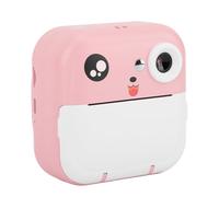 Kids Instant Print Camera, Long Battery Cartoon Selfie Video Camera Portable Mini for Toys for Toddler (Pink)