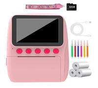 Kids Instantly Camera 1080P Video 32GBStorage Durability Design Child Safe Digital Camera Instantly Print Function Kids Instantly Print Camera