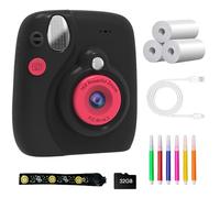 Kids Instantly Cameras With 32GB Card 3Roll Printing Paper For 1080P Video Child Friendly Designs 1300mAh Battery Kids Instantly Print Camera