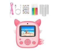 Kids Instantly Print Camera 3Rolls Photo Paper Shockproof Animal Silicone Case 1080P Video Birthday Gift Animal Design Instantly Print Camera For Kids
