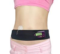 Kids Insulin Pump Belt Holder Children Discreet Diabetic Waist Fanny Pack Pouch for T1D Diabetes Receiver Pumps Device Epipen Supplies Glucose Monitor Accessories Black