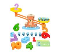 Kids Interactive Balance Toy Wood Mathematical Toy Balance Scale Weights Early Learning Toddler Educational Table Game for Kids