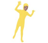 Kids Invisible Man Costume Full Body Bodysuit with Hooded Face Opening Gloves and Feet, Stretch Stage Performance Fancy Dress Outfit Available in 16 Colours for Birthday Party Role Play School Event