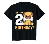 Kids It’s My 2nd Birthday Cute Dog Lover 2 Years Old Toddler T-Shirt