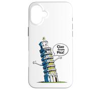 Kids Italy Leaning Tower Pisa "Ciao from Pisa" Girl or Boy Case for iPhone 16 Plus