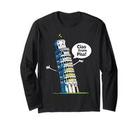 Kids Italy Leaning Tower Pisa "Ciao from Pisa" Girl or Boy Long Sleeve T-Shirt