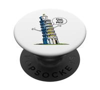 Kids Italy Leaning Tower Pisa "Ciao from Pisa" Girl or Boy PopSockets Adhesive PopGrip