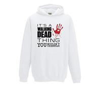 Kids It's A Walking Dead Thing You Wouldn't Understand Zombie 1329 Hoodie. White, 9-11 Years