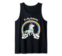 Kids It's My 2nd Birthday Cute Unicorn 2 Year Old Girls Tank Top
