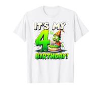 Kids It's My 4th Birthday Boy Halloween Zombie 4 Years Old T-Shirt