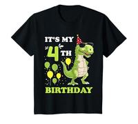 Kids It's My 4th Birthday T-Rex T-Shirt