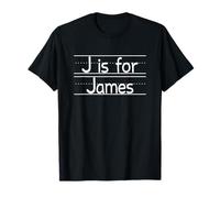 Kids J is for James Custom Alphabet Personalized Name School T-Shirt