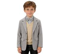 Kids Jacket Boys Corduroy Blazer Formal Jackets for Kids Casual Corduroy Suit Jacket Three Button Auntumn Winter Spring Sport Coat for Party Holiday Festival Formal Occassion 4-14 Years