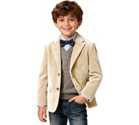 Kids Jacket Boys Corduroy Blazer Formal Jackets for Kids Casual Corduroy Suit Jacket Three Button Auntumn Winter Spring Sport Coat for Party Holiday Festival Formal Occassion 4-14 Years