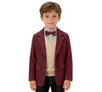 Kids Jacket Boys Corduroy Blazer Formal Jackets for Kids Casual Corduroy Suit Jacket Three Button Auntumn Winter Spring Sport Coat for Party Holiday Festival Formal Occassion 4-14 Years