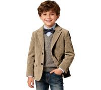 Kids Jacket Boys Corduroy Blazer Formal Jackets for Kids Casual Corduroy Suit Jacket Three Button Auntumn Winter Spring Sport Coat for Party Holiday Festival Formal Occassion 4-14 Years