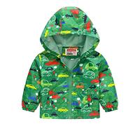 Kids Jacket Windbreaker Graphic Zipped Lightweight,Breathable with Lining and Hood Lined Boys Hoodie for Children 3~12 Years