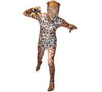 Kids Jaguar Morphsuit Boys Girls Halloween Cat Animal Suit Fancy Dress Costume
